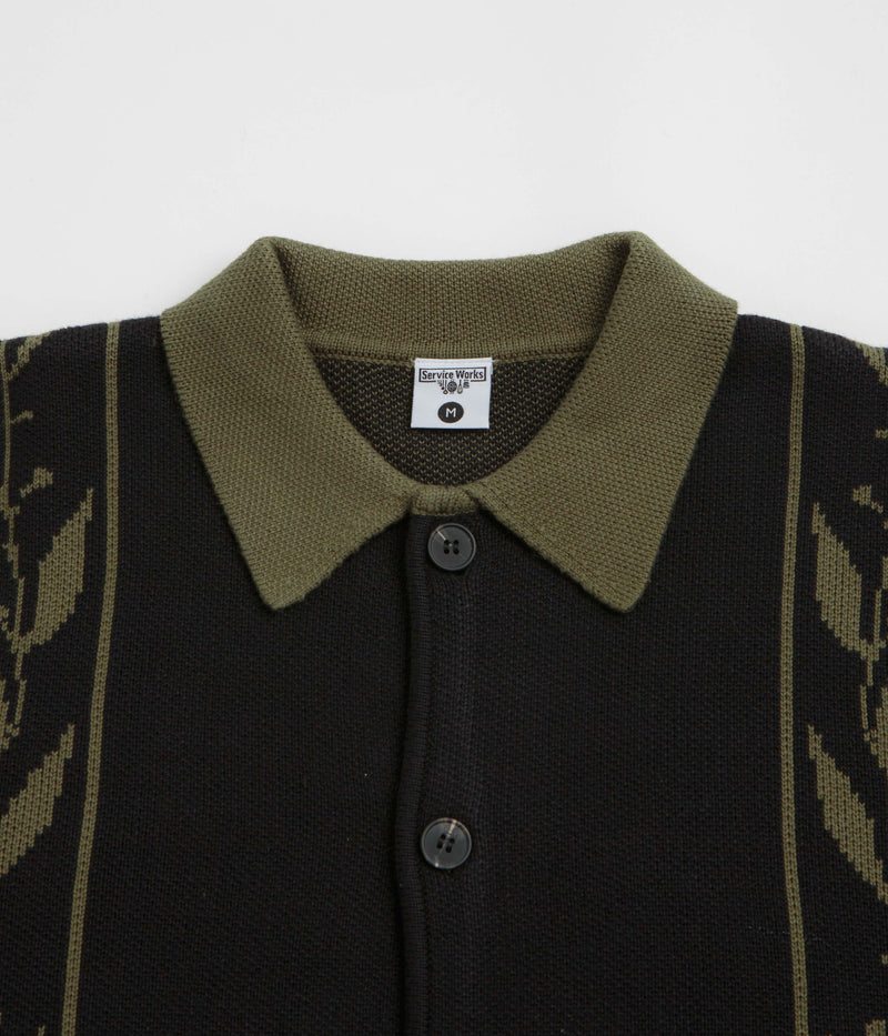 Service Works Olive Branch Cardigan in Black