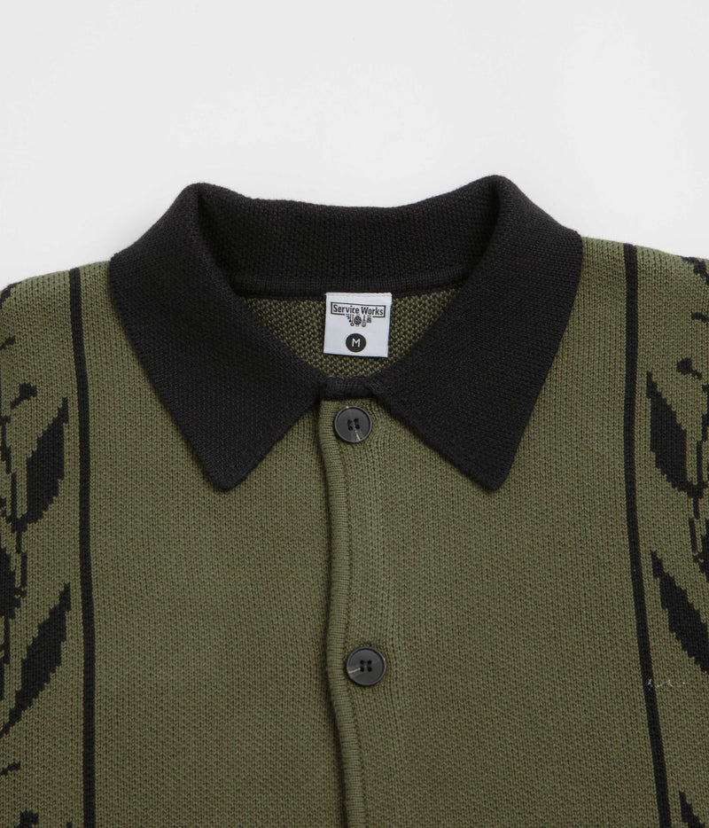 Service Works Olive Branch Cardigan in Olive