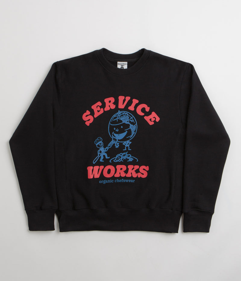 Service Works Organic Chefswear Crewneck Sweatshirt in Black
