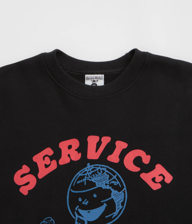 Service Works Organic Chefswear Crewneck Sweatshirt in Black