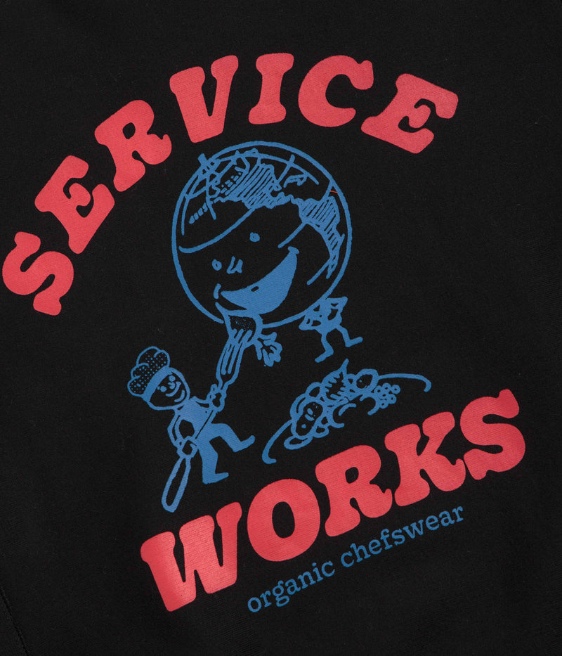 Service Works Organic Chefswear Crewneck Sweatshirt in Black