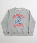Service Works Organic Chefswear Crewneck Sweatshirt in Marl Grey