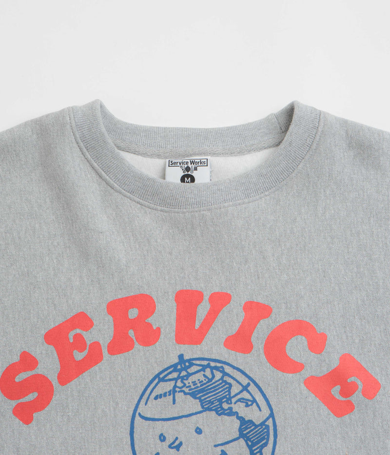 Service Works Organic Chefswear Crewneck Sweatshirt in Marl Grey