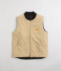 Service Works Padded Work Vest Jacket in Pale Khaki