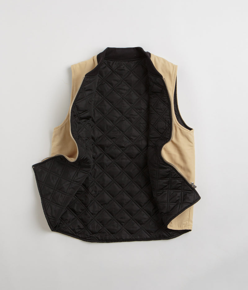 Service Works Padded Work Vest Jacket in Pale Khaki