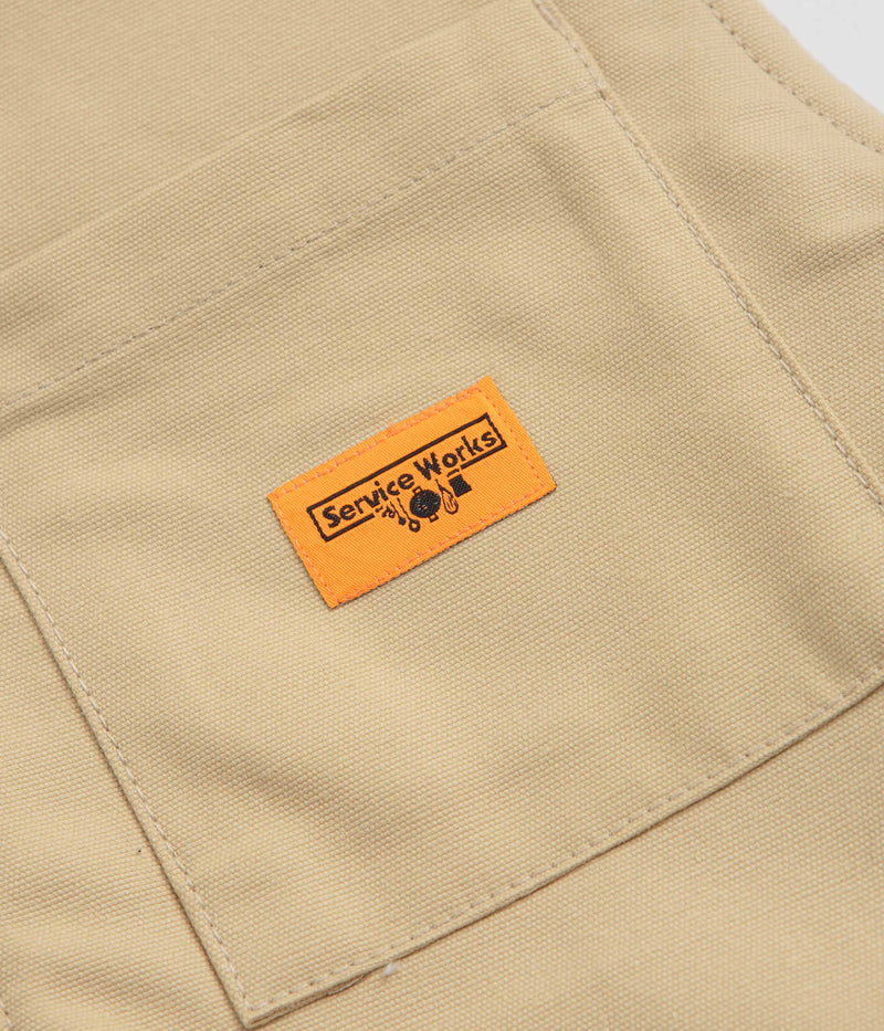 Service Works Padded Work Vest Jacket in Pale Khaki