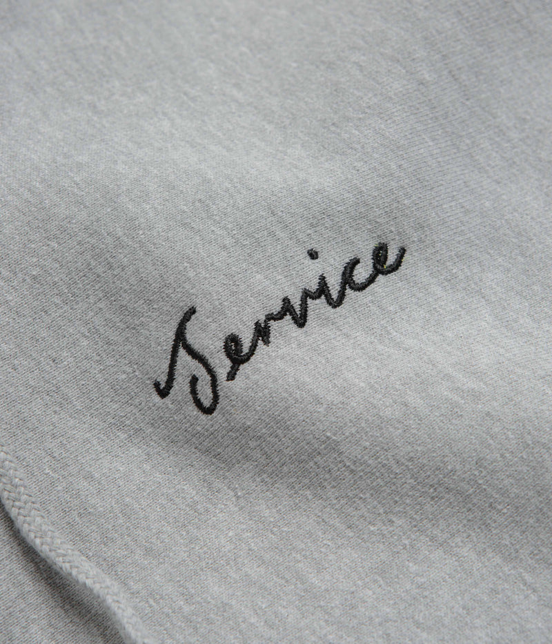 Service Works Script Logo Hoodie in Marl Grey