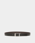 Shiffie 35mm Reversible And Adjustable Belt in Black And Brown Leather