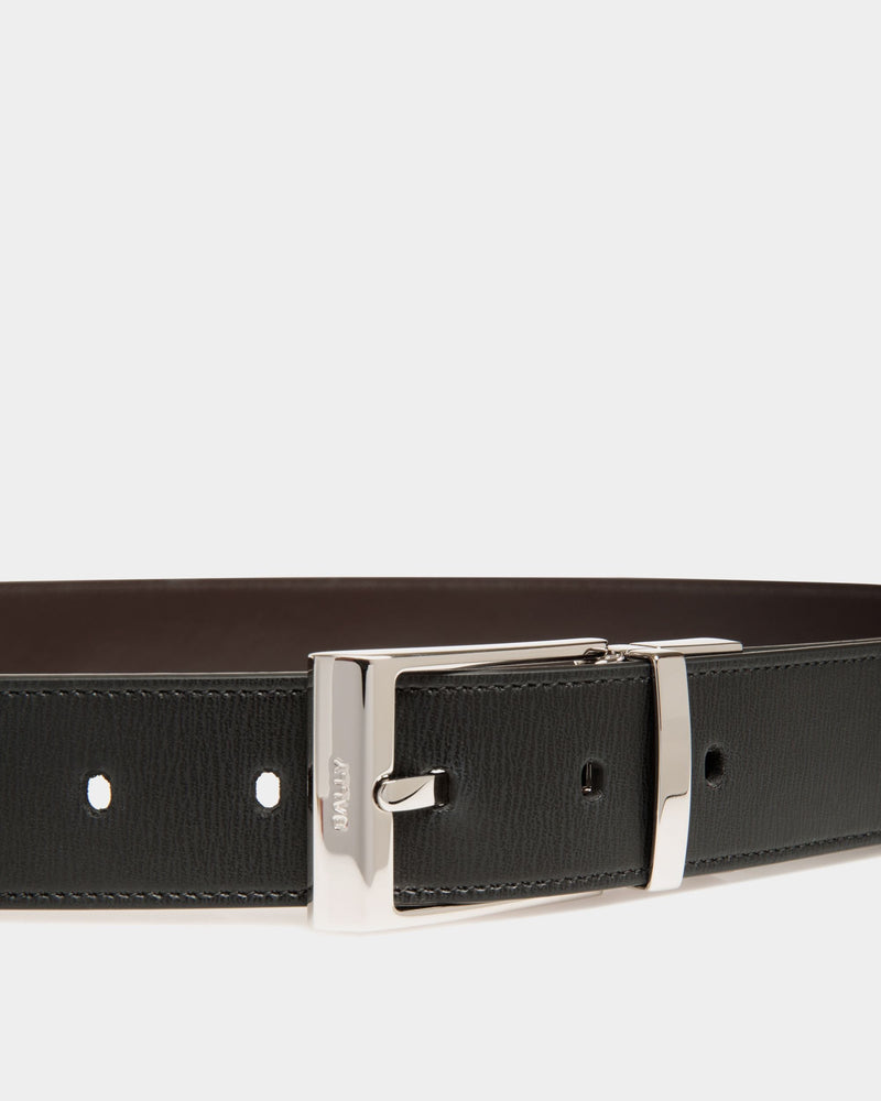 Shiffie 35mm Reversible And Adjustable Belt in Black And Brown Leather