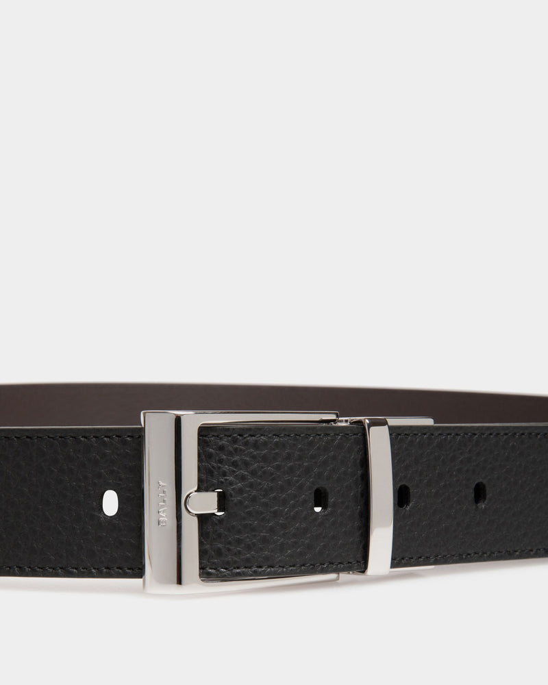 Shiffie 35mm Reversible And Adjustable Belt In Black And Brown Leather