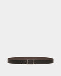 Shiffie 35mm Reversible And Adjustable Belt in Black And Ebony Leather