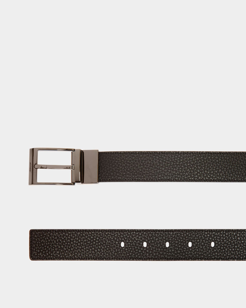 Shiffie 35mm Reversible And Adjustable Belt in Black And Ebony Leather