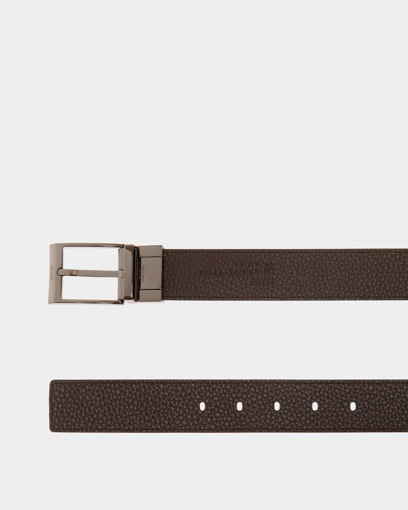 Shiffie 35mm Reversible And Adjustable Belt in Black And Ebony Leather