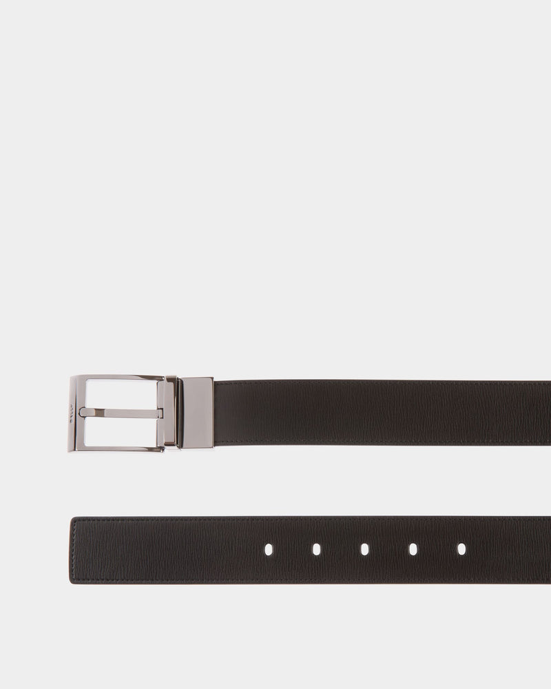 Shiffie 35mm Reversible And Adjustable Belt in Black And Navy Blue Leather