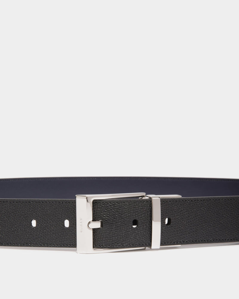 Shiffie 35mm Reversible And Adjustable Belt in Black And Navy Blue Leather