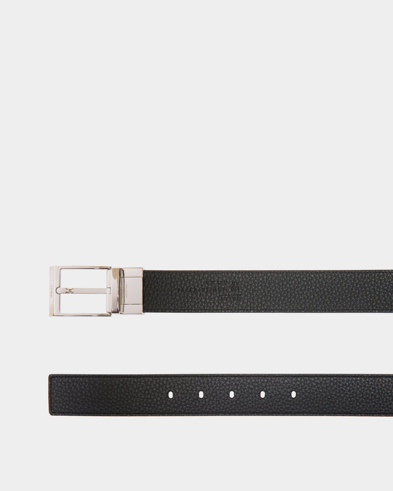 Shiffie 35mm Reversible And Adjustable Belt in Navy Blue And Black Leather