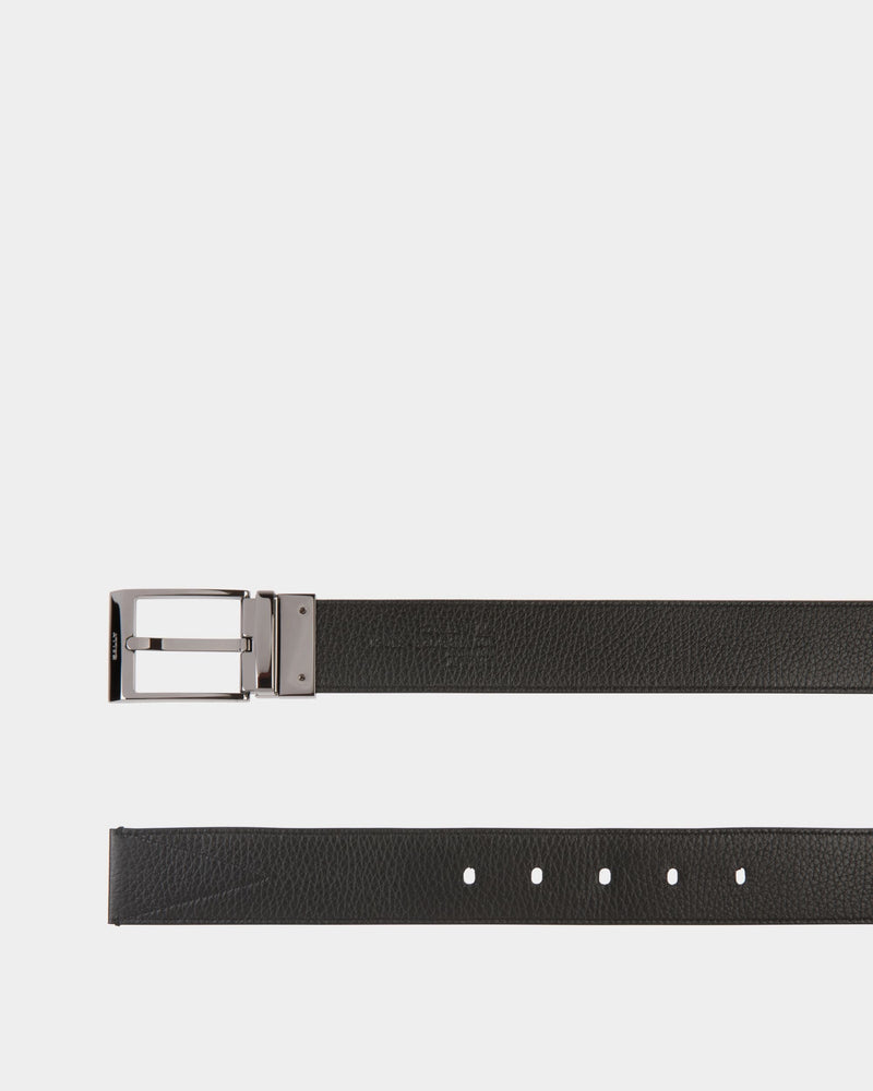 Shiffie 35mm Reversible Belt In Black And White Fabric And Leather