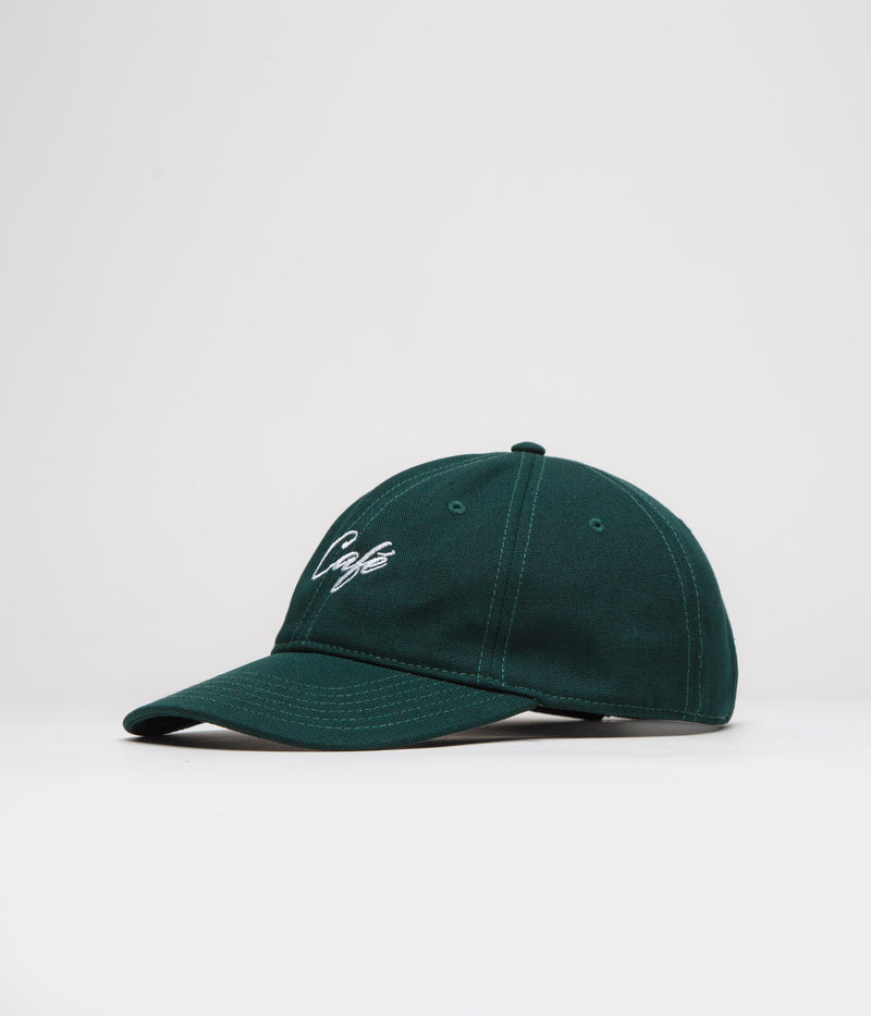 Skateboard Cafe Script Logo Cap in Pine Green