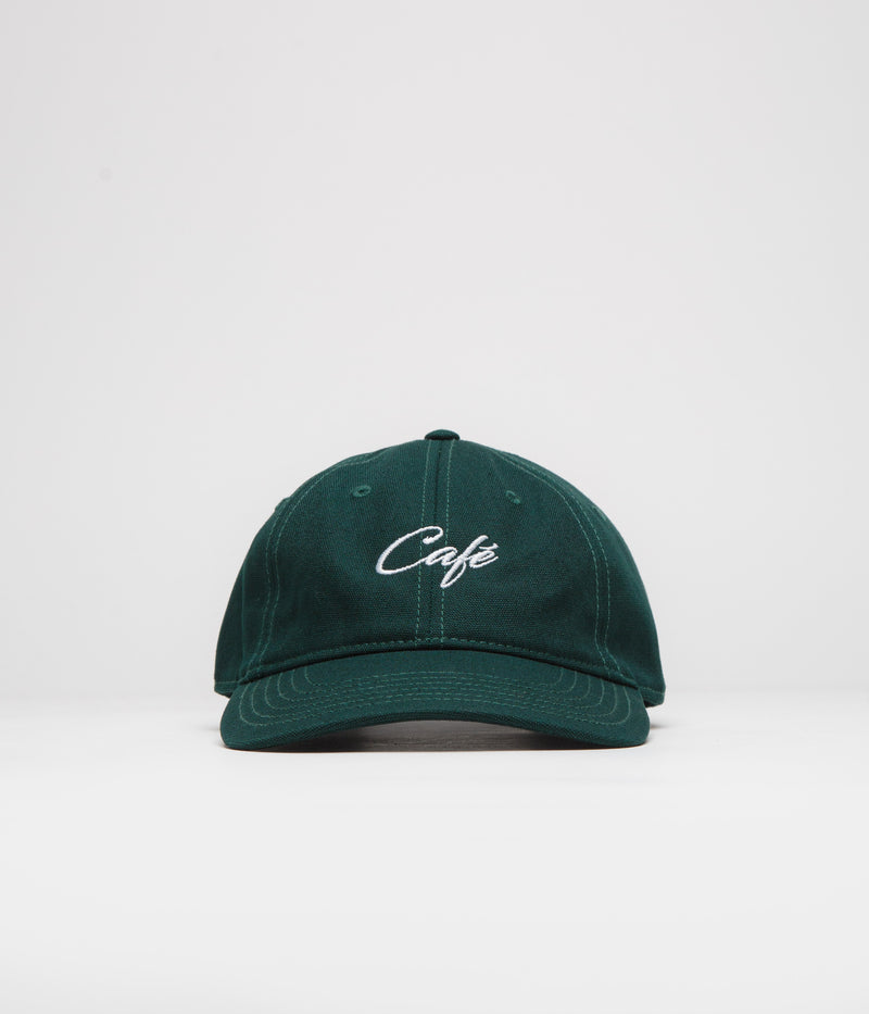 Skateboard Cafe Script Logo Cap in Pine Green