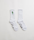 Skateboard Cafe Swing Socks in White