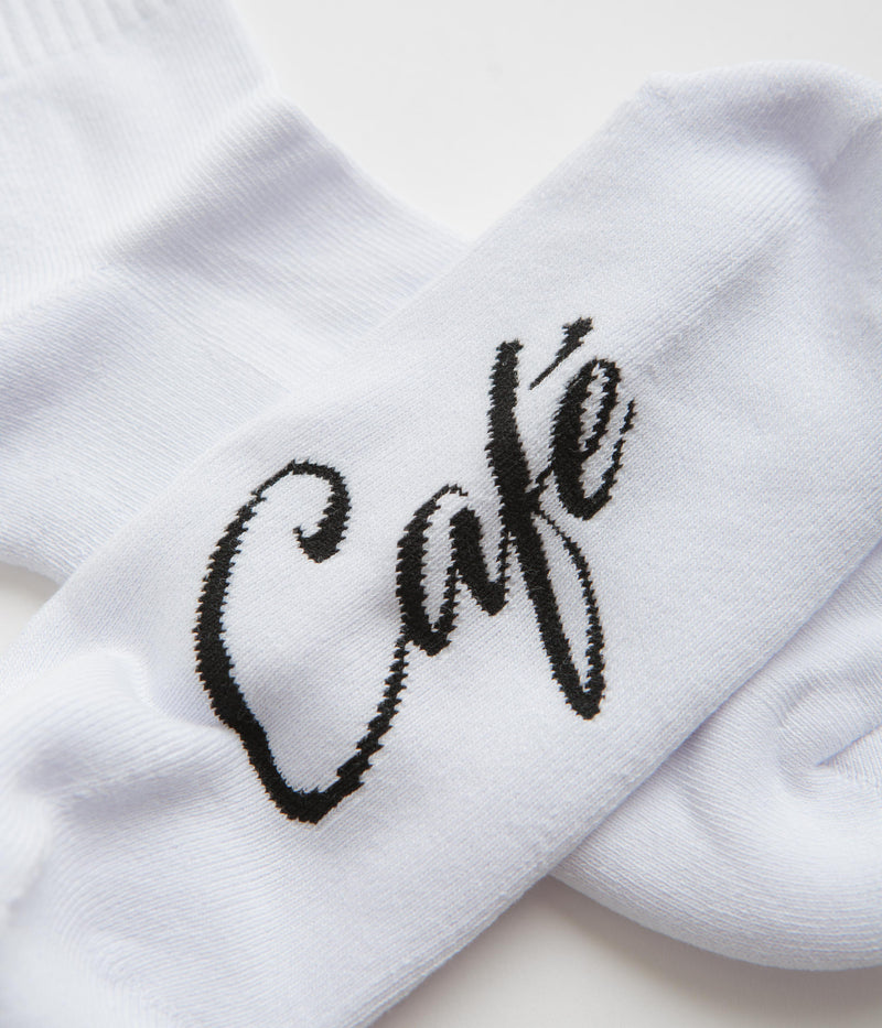 Skateboard Cafe Swing Socks in White