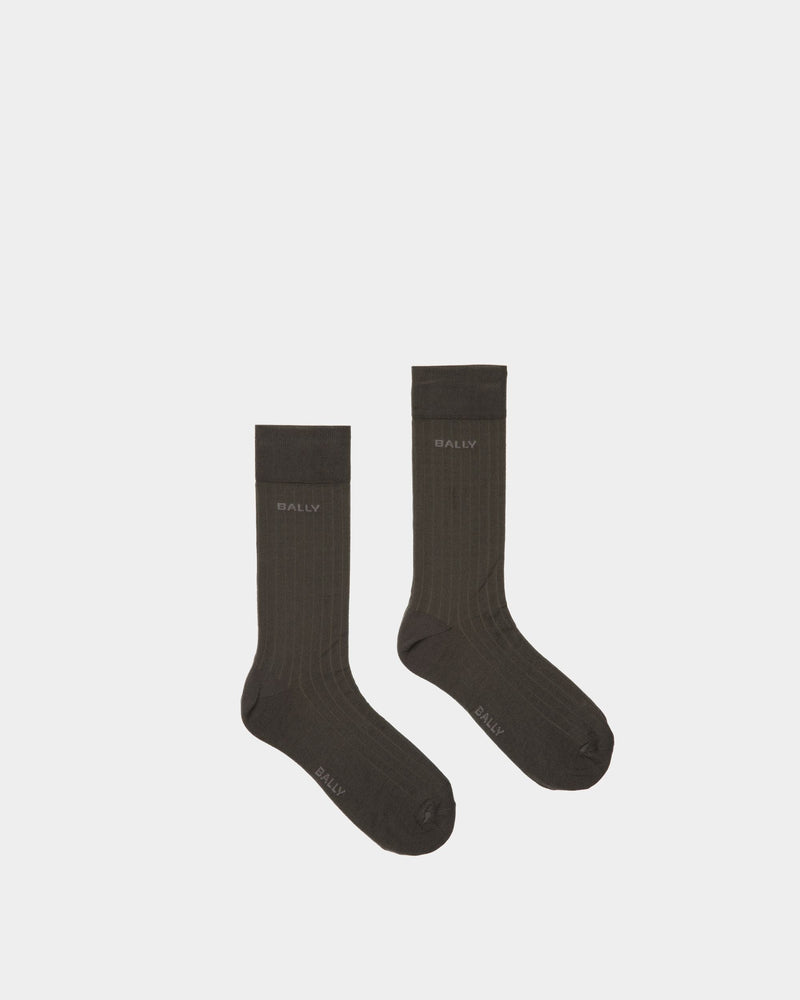 Socks in Grey Knit Cotton