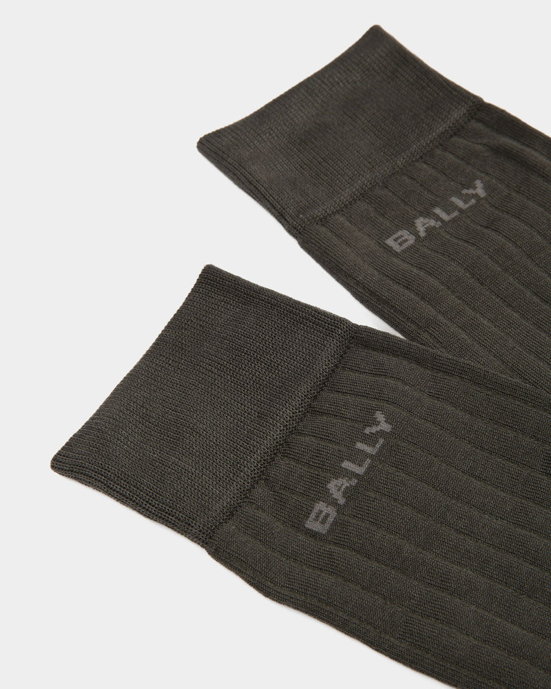 Socks in Grey Knit Cotton