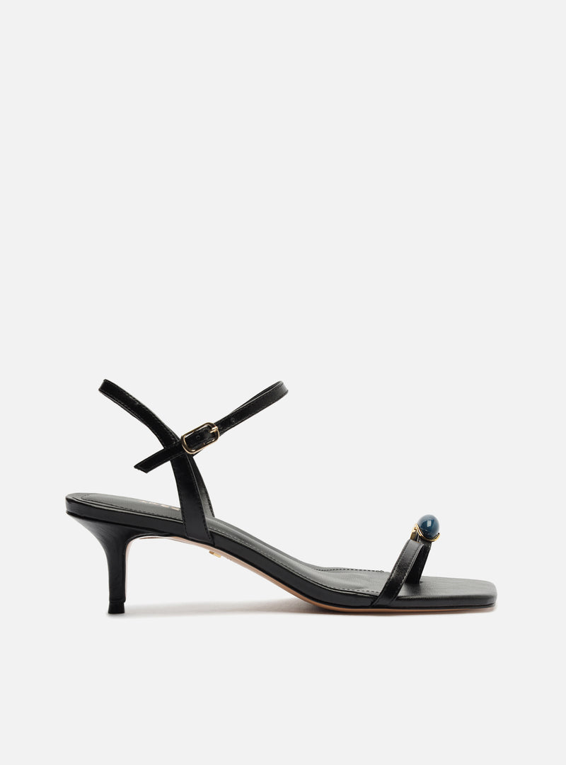 Sofia Mid Stiletto Leather Sandal Sandals U/26