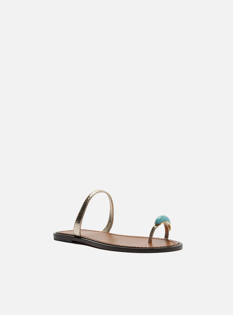 Sophie Leather Sandal Flats U/26