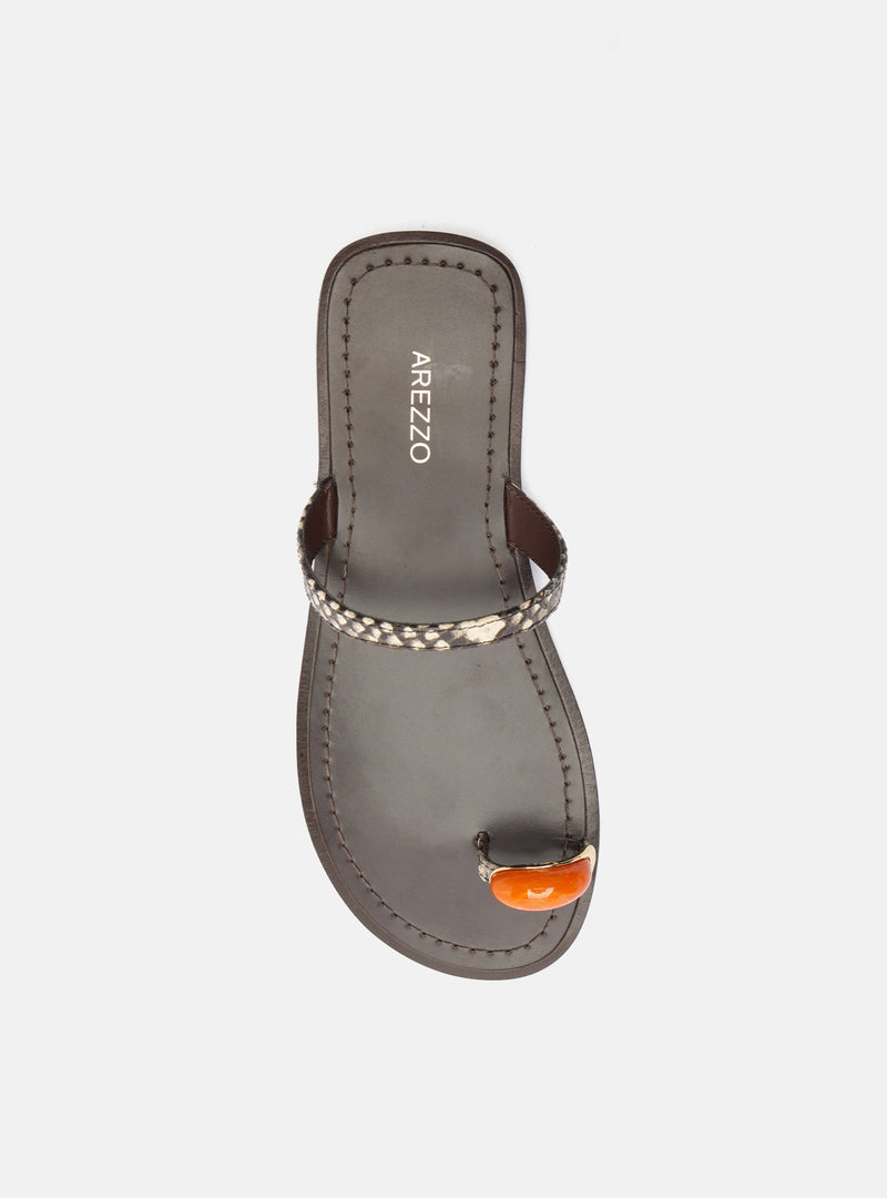 Sophie Leather Sandal Flats U/26