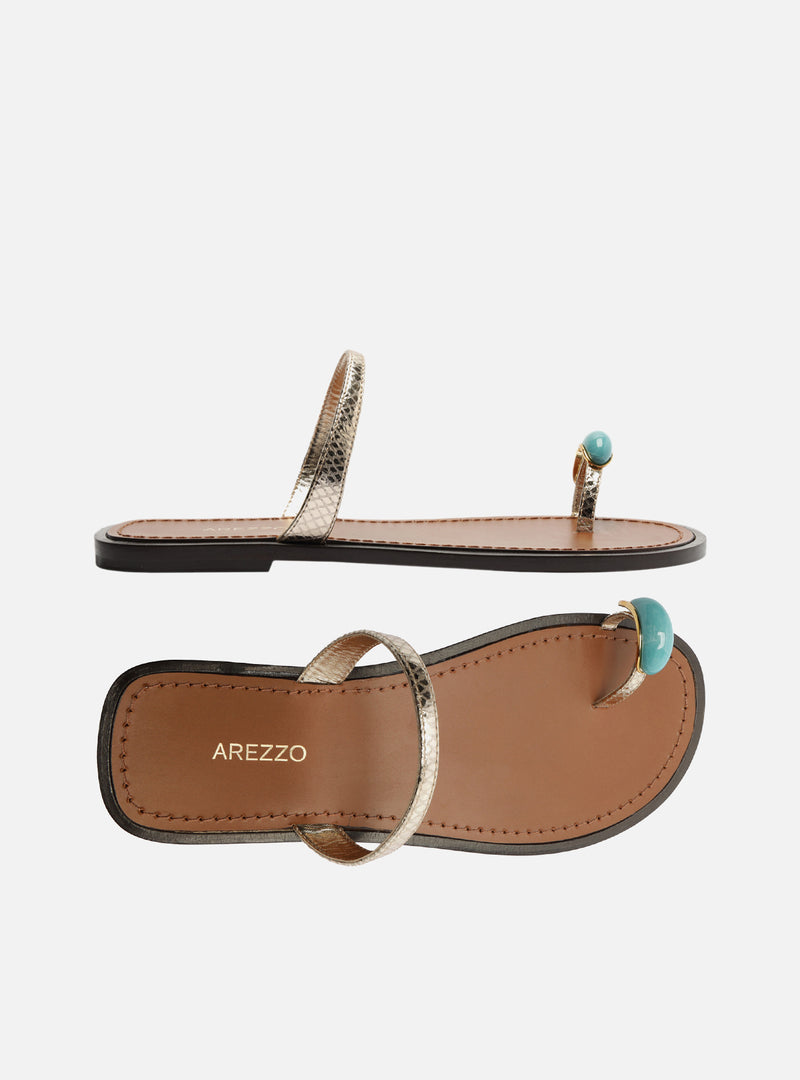 Sophie Leather Sandal Flats U/26