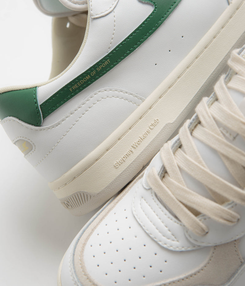 Stepney Workers Club Pro Cup 01 S-Strike Shoes in White and Green
