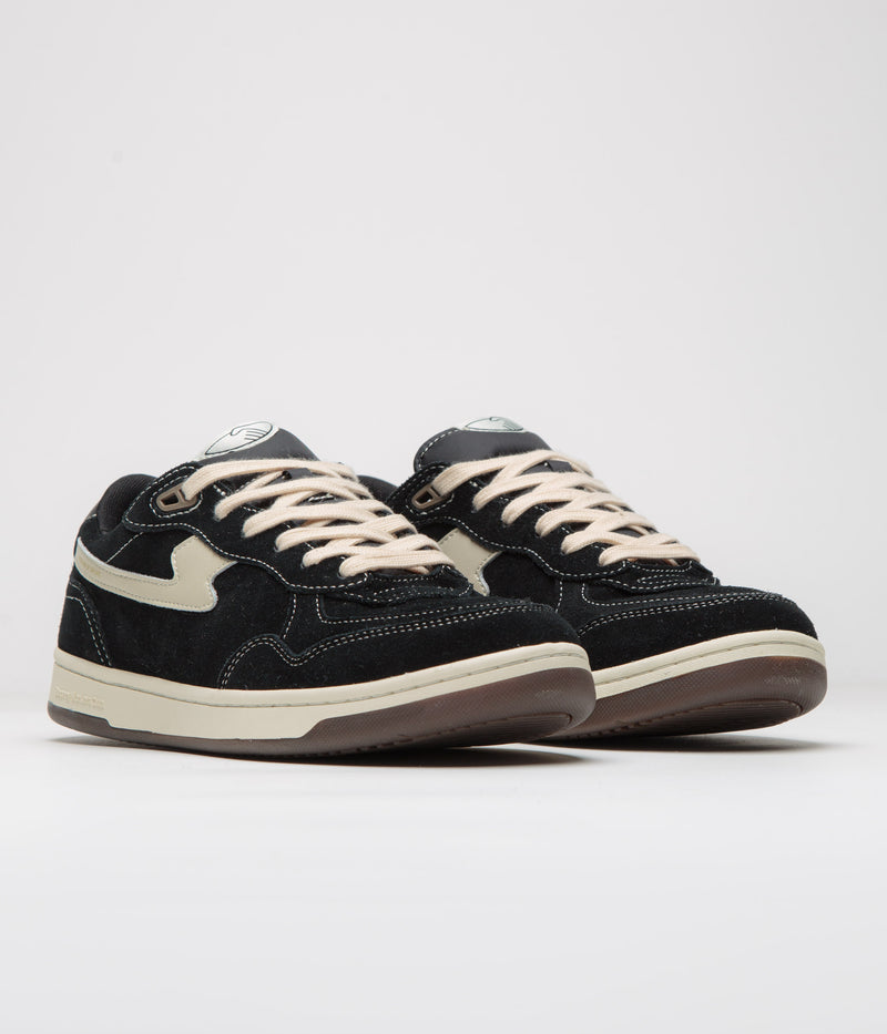 Stepney Workers Club Pro Cup 01 S-Strike Suede Shoes in Black and White