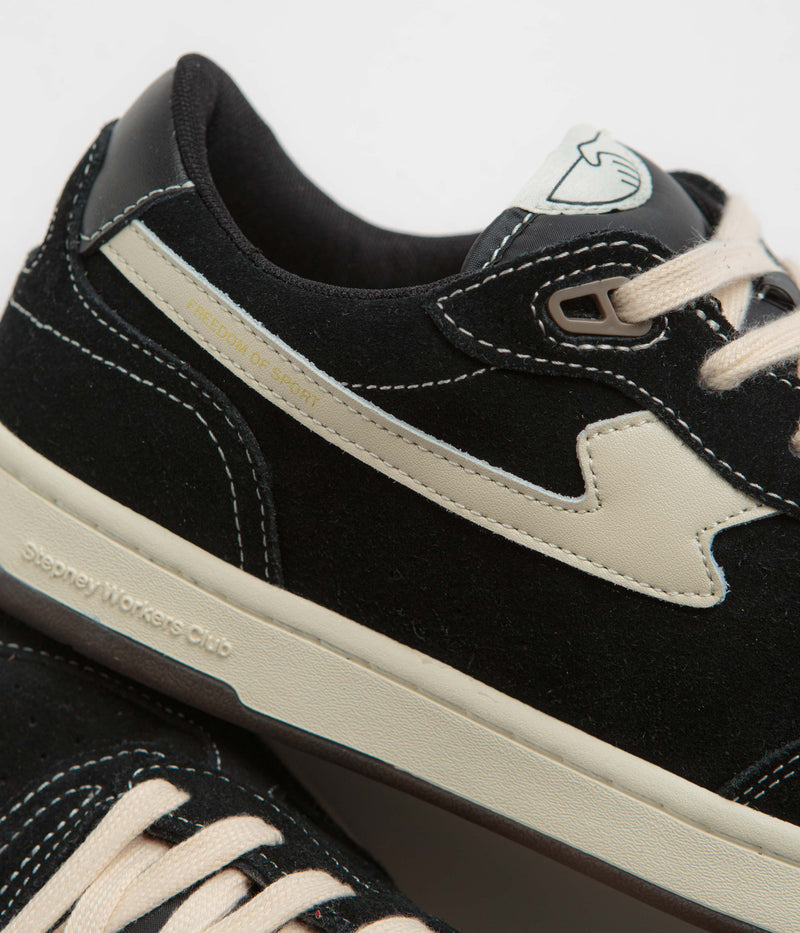Stepney Workers Club Pro Cup 01 S-Strike Suede Shoes in Black and White