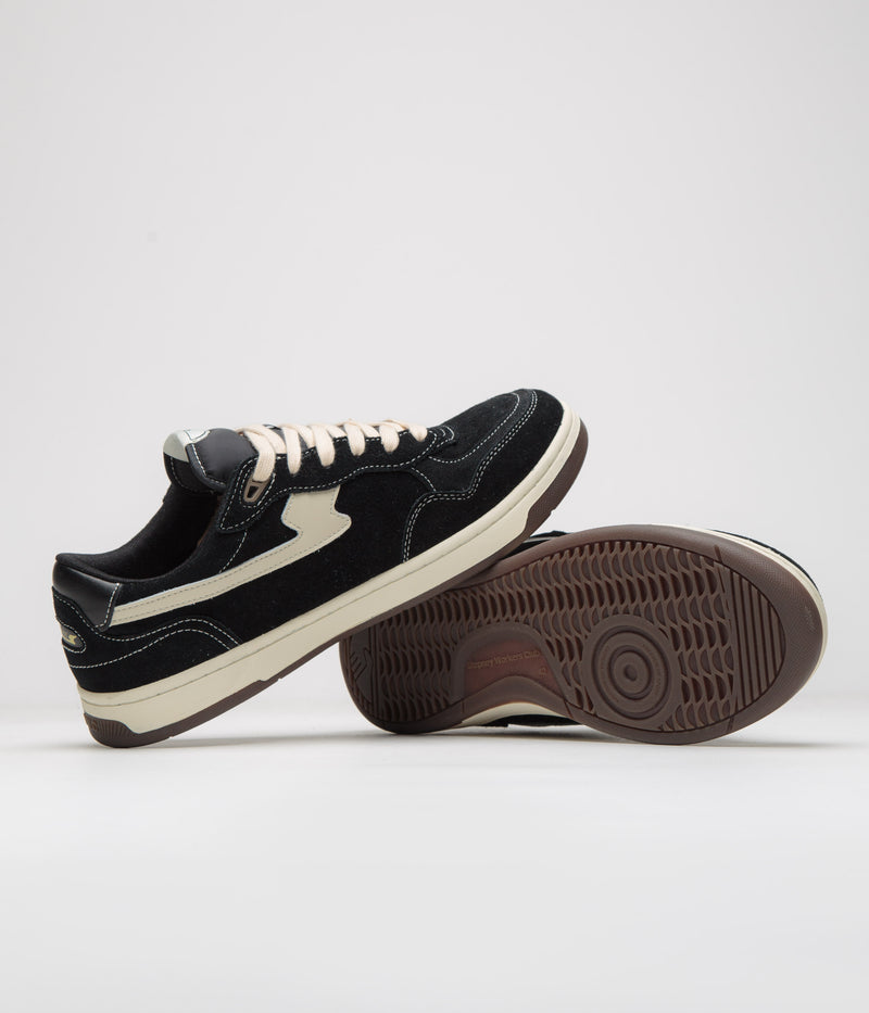 Stepney Workers Club Pro Cup 01 S-Strike Suede Shoes in Black and White