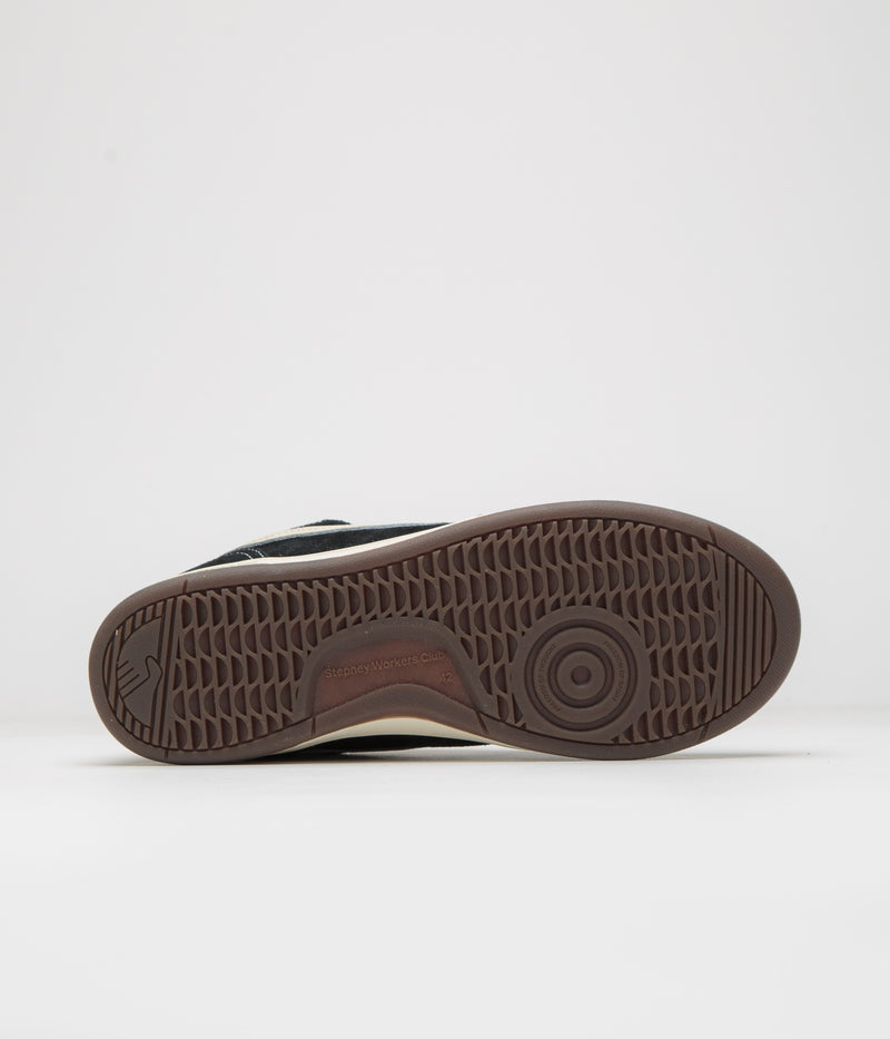 Stepney Workers Club Pro Cup 01 S-Strike Suede Shoes in Black and White