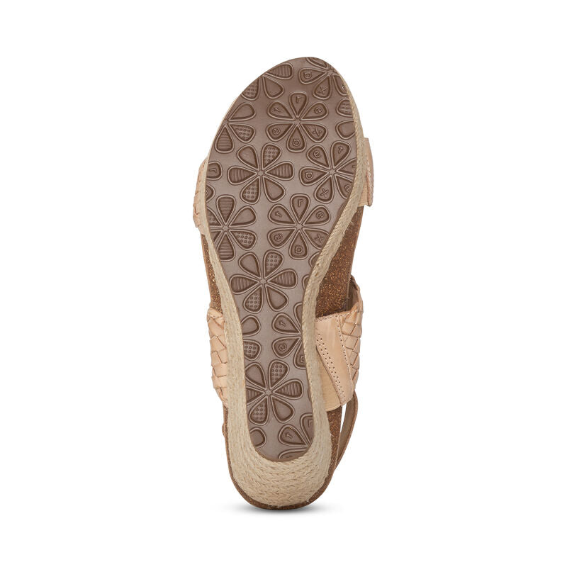 Summer Woven Quarter Strap Wedge #color_bone