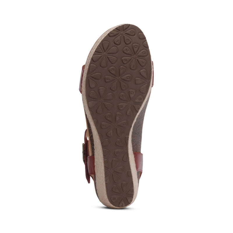 Sydney Quarter Strap Espadrille Wedge #color_red