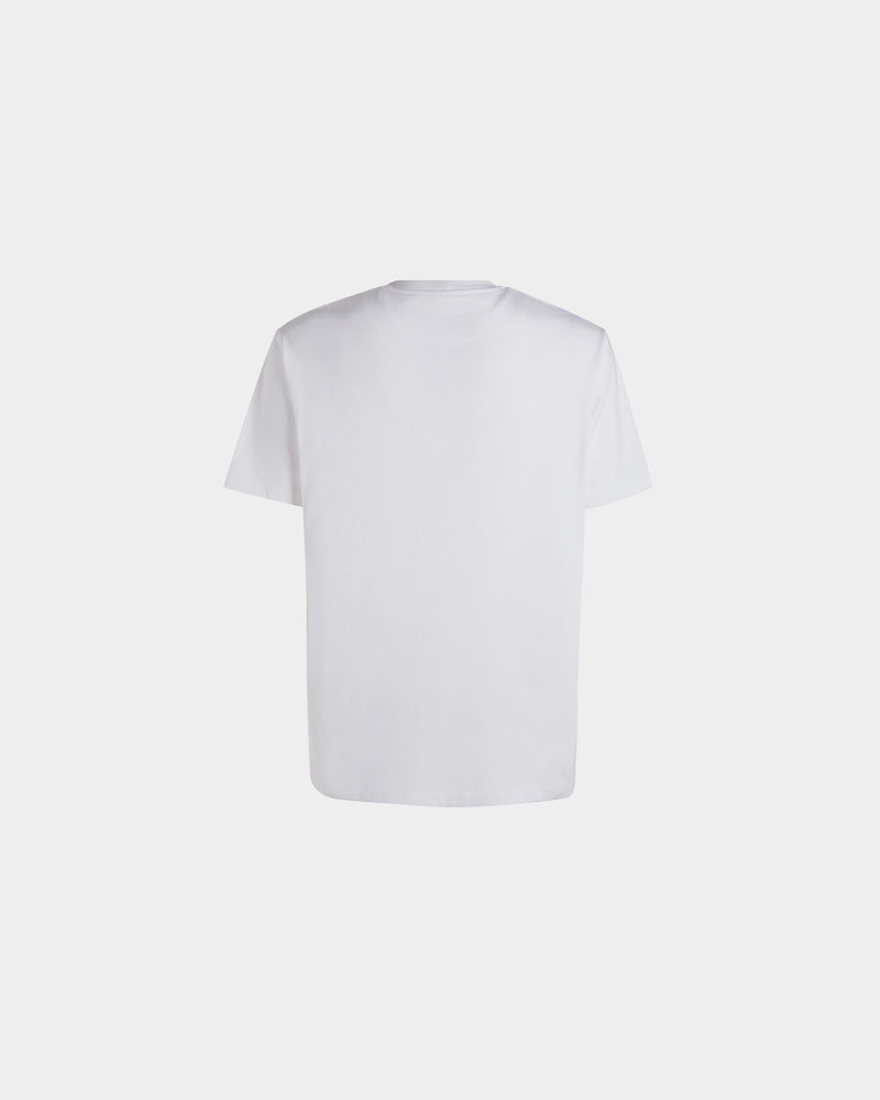 T-Shirt With Bally Crest Logo In White Cotton