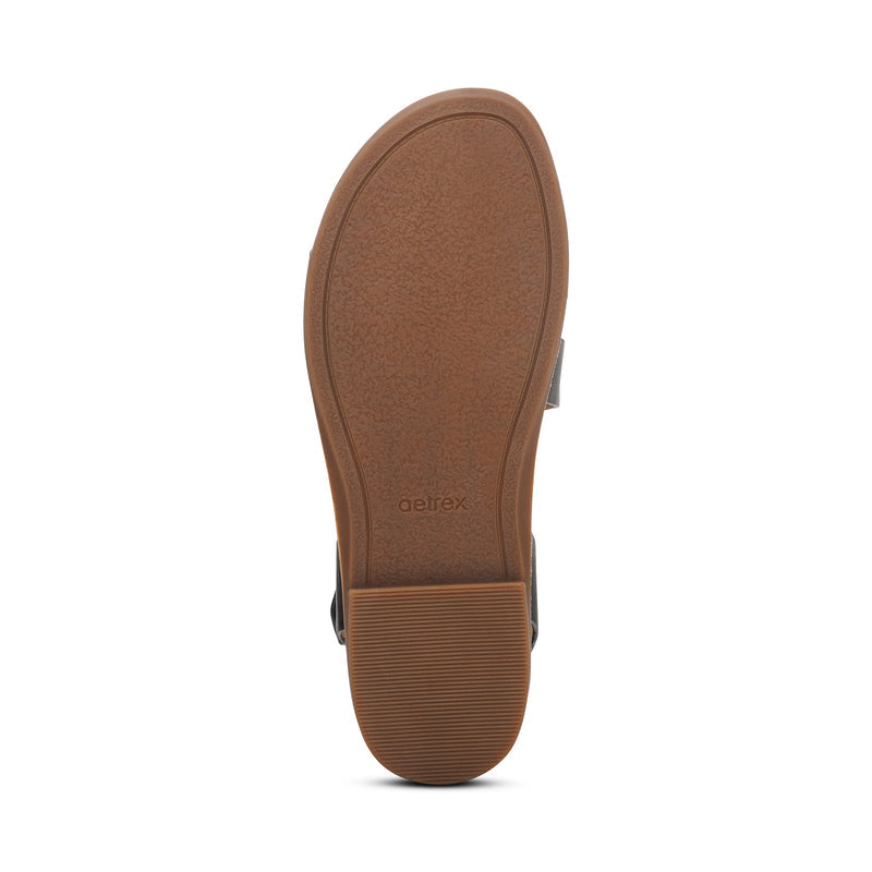 Tamara Asymmetrical Quarter Strap Sandal #color_black