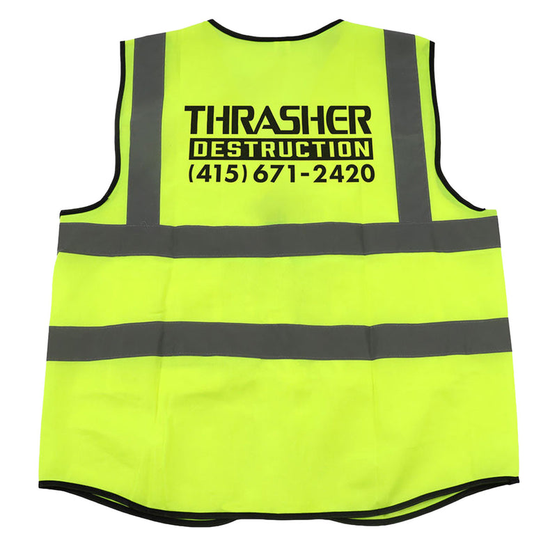 Thrasher Destruction Safety Vest - Safety Green