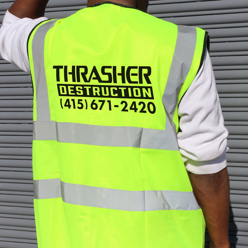 Thrasher Destruction Safety Vest - Safety Green