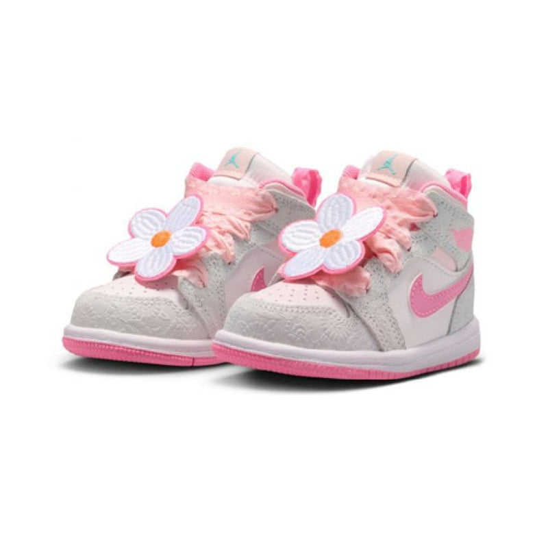 Toddler's Jordan 1 Mid SE "Spring Flowers" Vt Gr/Pk Gw-Pl Pk (II0590 001)