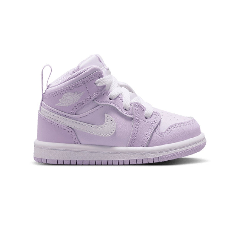Toddler's Jordan 1 Mid Violet Mist/White-Barely Grape (DQ8425 502)