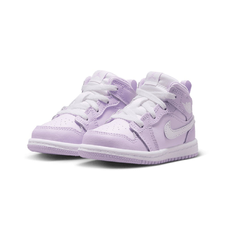 Toddler's Jordan 1 Mid Violet Mist/White-Barely Grape (DQ8425 502)