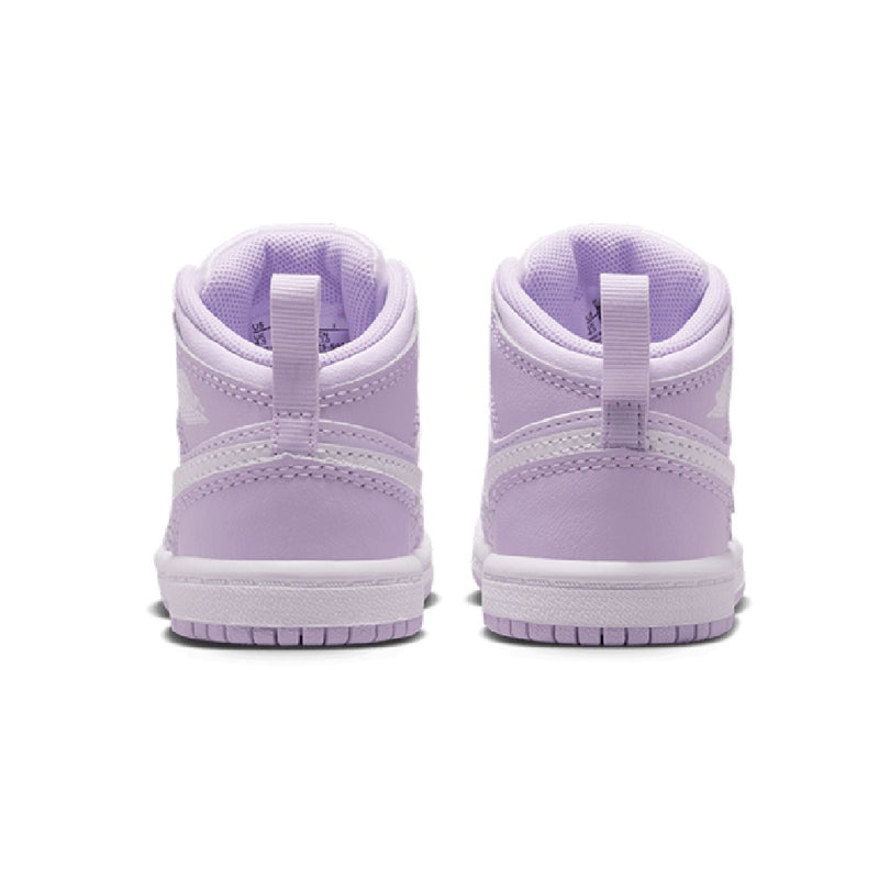 Toddler's Jordan 1 Mid Violet Mist/White-Barely Grape (DQ8425 502)