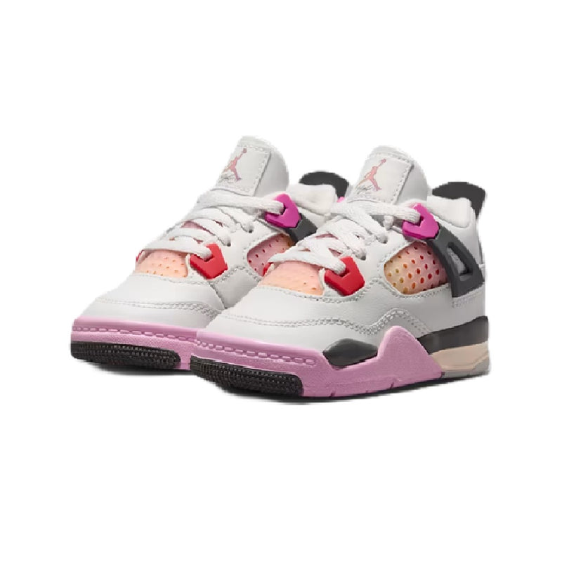 Toddler's Jordan 4 Retro "Comic" Off Wt/Fire Pink-Anthracite (IO2364 100)