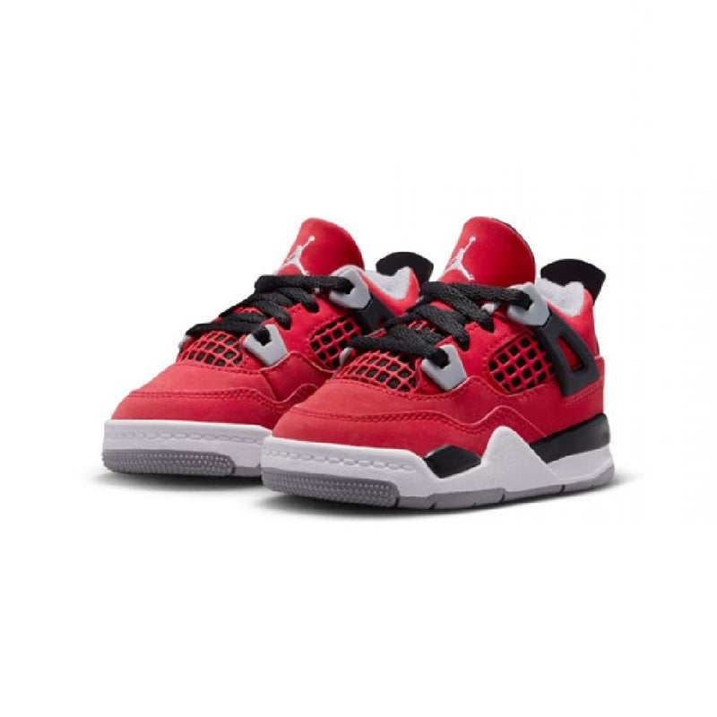 Toddler's Jordan 4 Retro "Toro Bravo" Fire Red/White-Black (HV4382 600)