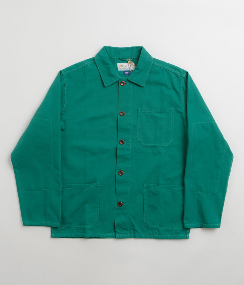 Uskees 3001 Buttoned Overshirt in Foam Green