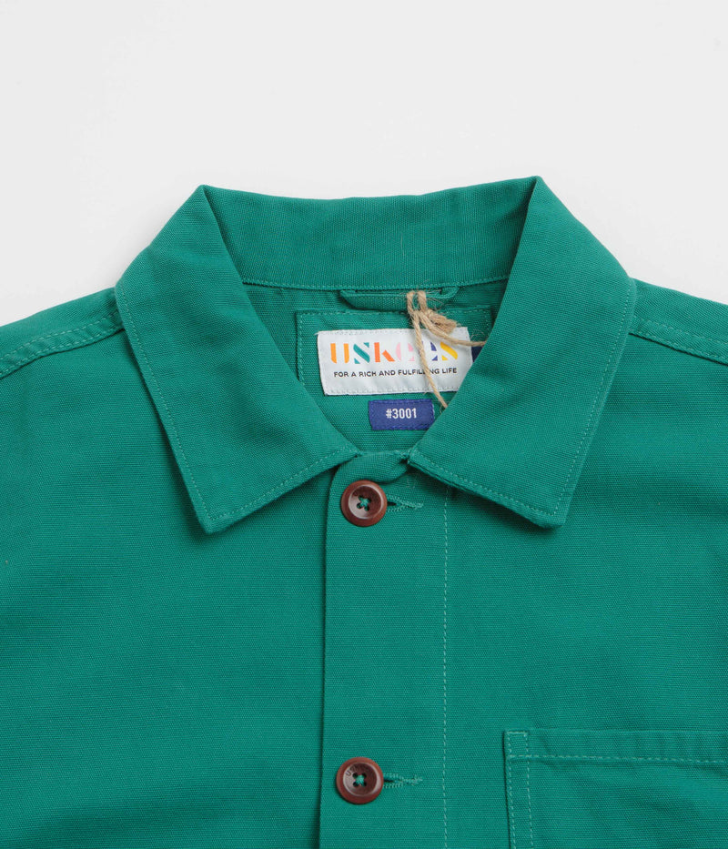 Uskees 3001 Buttoned Overshirt in Foam Green